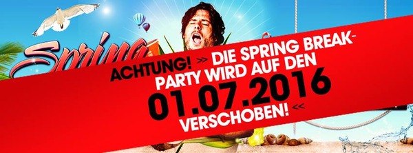 Party Flyer: SPRING BREAK in Krauchenwies am 01.07.2016 in Krauchenwies